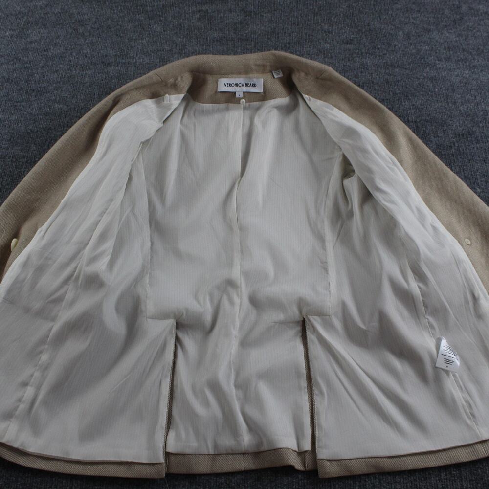 Veronica Beard Blazer Women 4 Kimmel Dickey Jacket Tan Classic Workwear Business - Picture 9 of 14